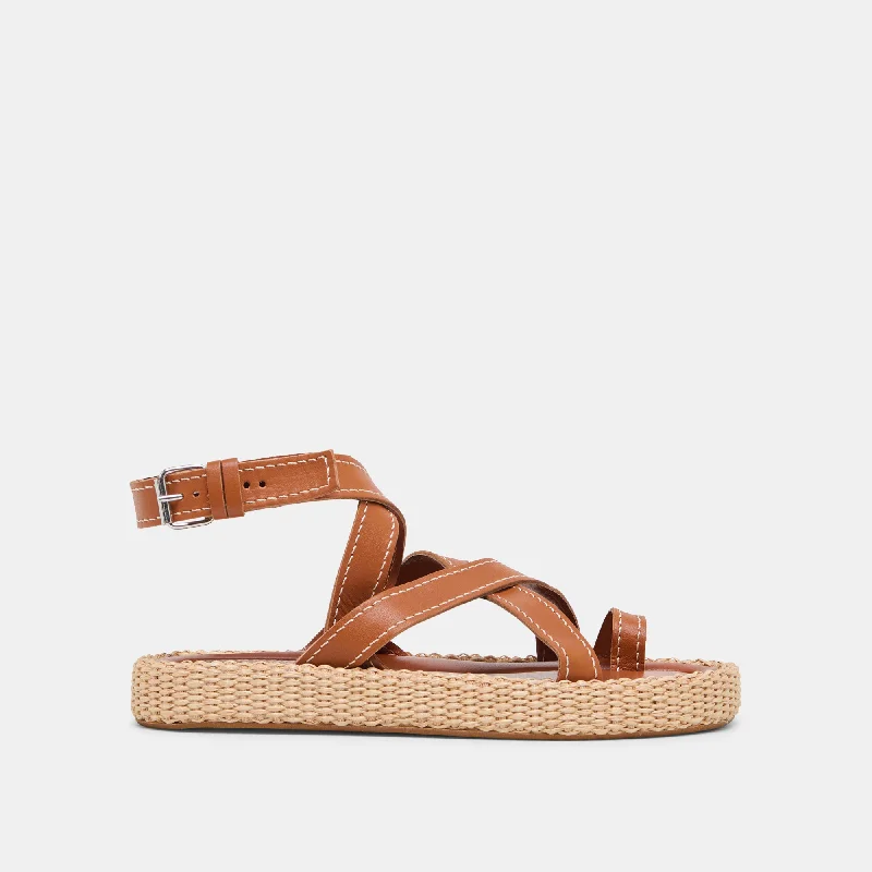 Elegant and sophisticated women's shoes for dinner datesROXIE SANDALS BROWN LEATHER