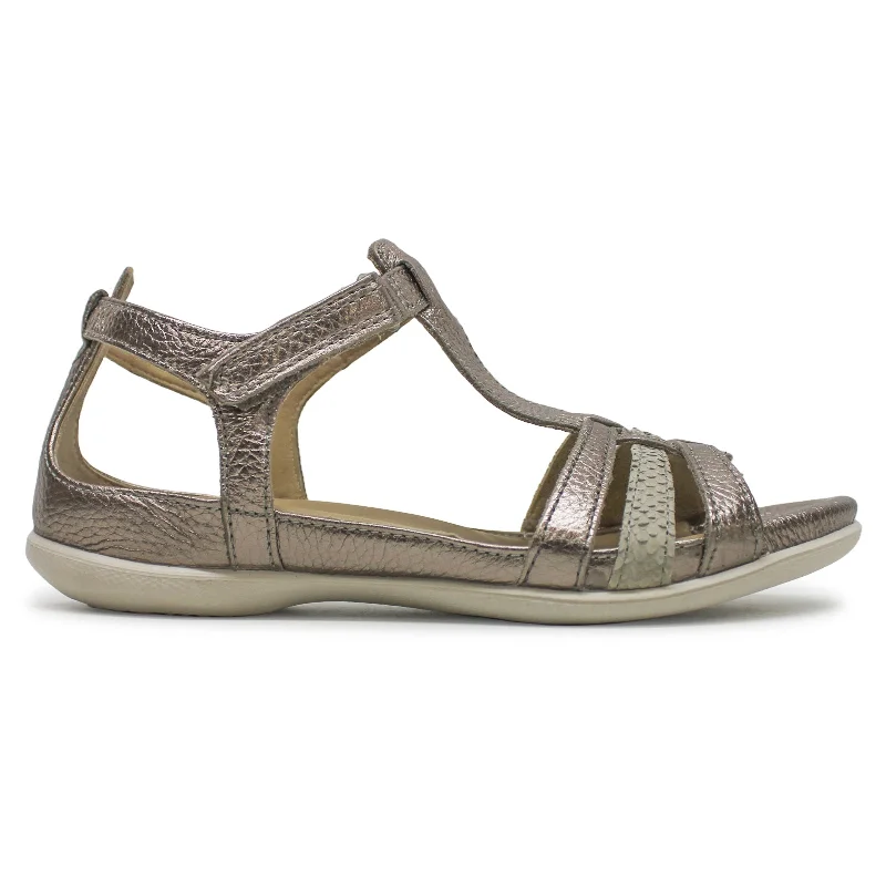 Warm and cozy women's shoes for winterEcco Flash Leather Women's Ankle Strap Sandals