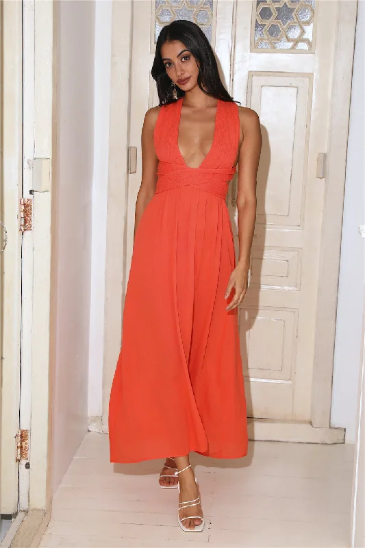 Free Me Maxi Dress Orange