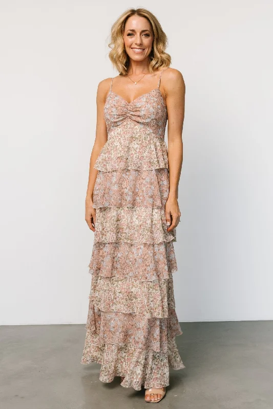 Louise Tiered Ruffle Maxi Dress | Vintage Floral