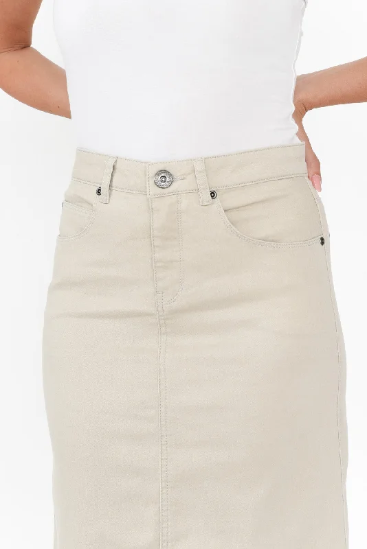 Palin Natural Zip Front Skirt