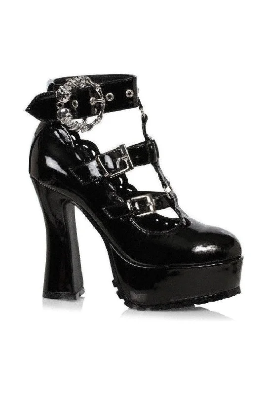 Colorful and vibrant women's shoe patternsEllie Shoes 557-DAPHNE Chunky Heel with Buckles