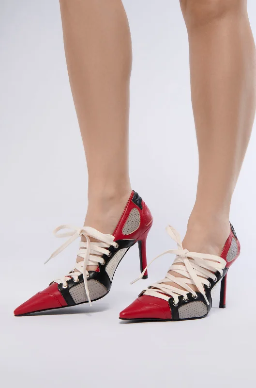 Comfy casual women's shoes for everyday wearAZALEA WANG FIRST STRING SPORTY PUMP IN RED