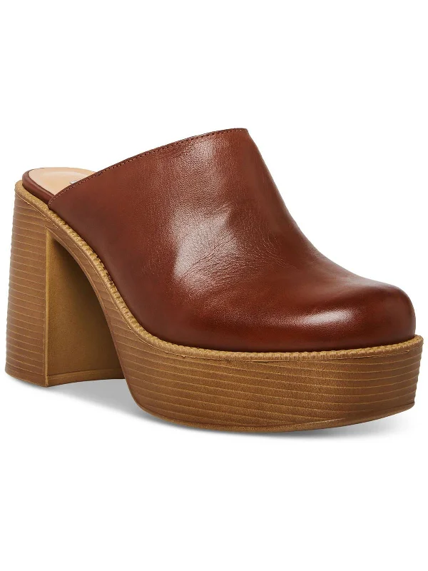 Versatile and stylish women's shoes for everyday chicBowe Womens Leather Block Heel Mules