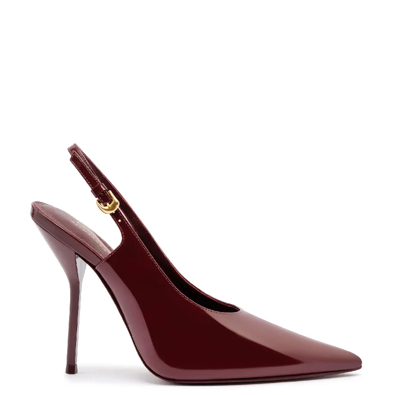 Luxurious and opulent women's shoe optionsLarroudé x Altuzarra Pump In Burgundy Patent Leather