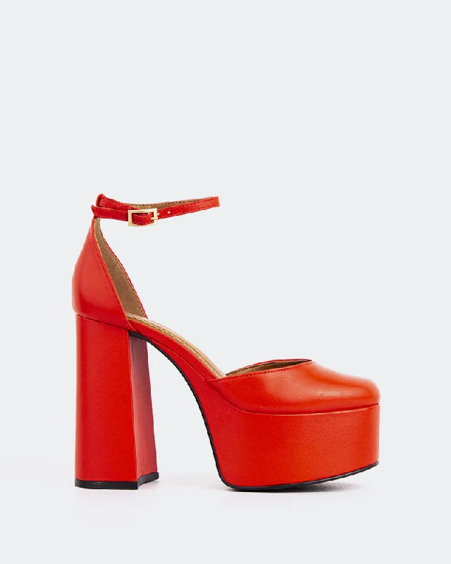 Comfy and stylish women's shoes for flat feetChianti Red Leather