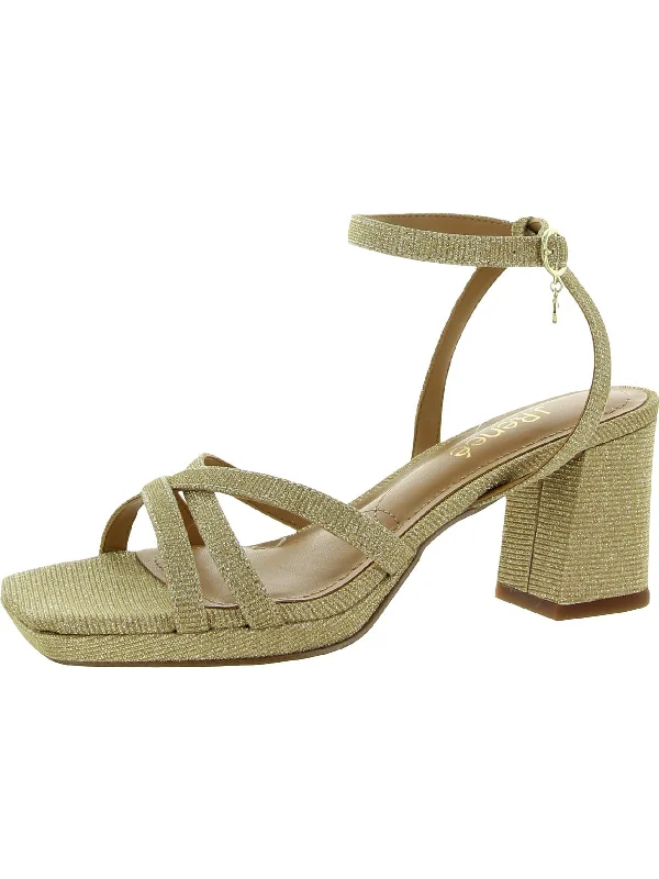 Comfortable yet fashionable women's shoesKlarson Womens Metallic Ankle Strap Heels