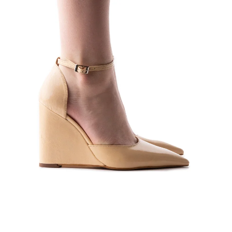 Bold and colorful women's shoes for making a statementPersephone Nude Leather