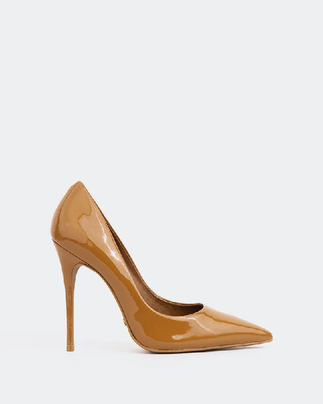 Stylish and supportive women's shoes for plantar fasciitisTeeva Chestnut Patent