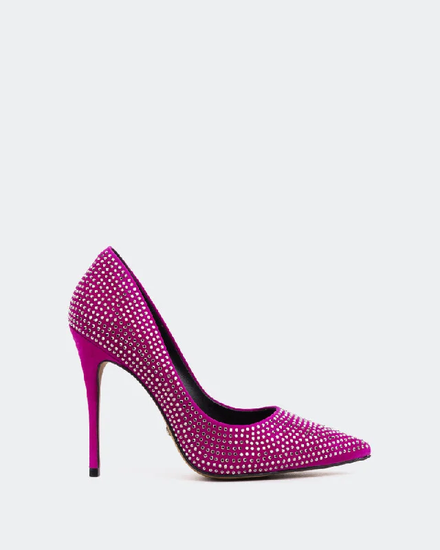 Comfy and stylish women's shoes for flat feetTrisha Fuchsia Suede