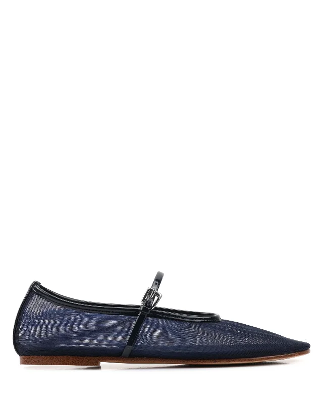 Chic and minimalist women's footwear trendsMelody Navy Mesh