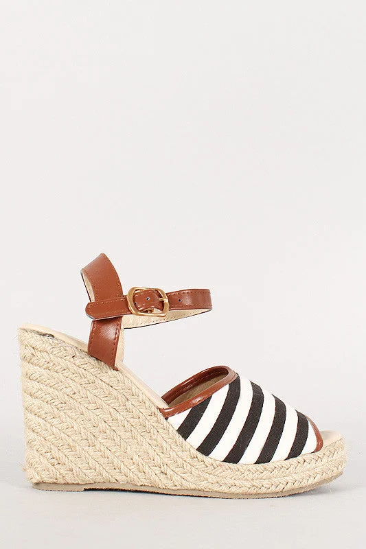 Chic and stylish women's shoes for fashion weekStripe Canvas Peep Toe Espadrille Platform Wedge Chic and stylish women's shoes for fashion weekStripe Canvas Peep Toe Espadrille Platform Wedge