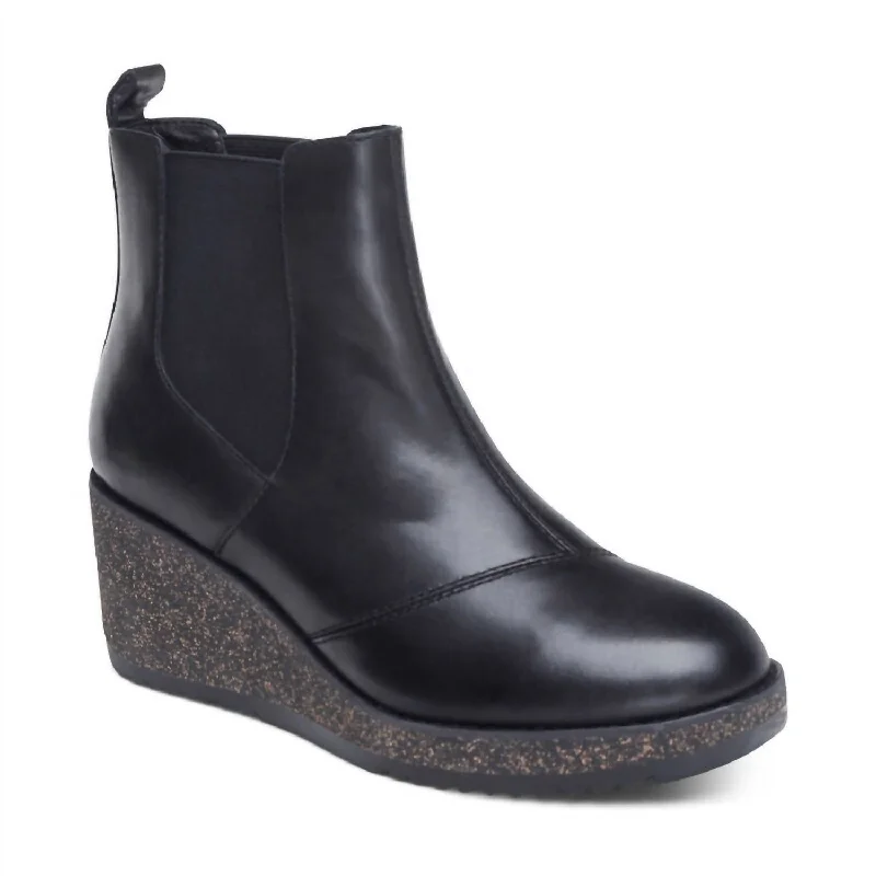 Elegant and classic women's shoes for bridal partiesWomen's Dawn Wedge Chelsea Boot In Black