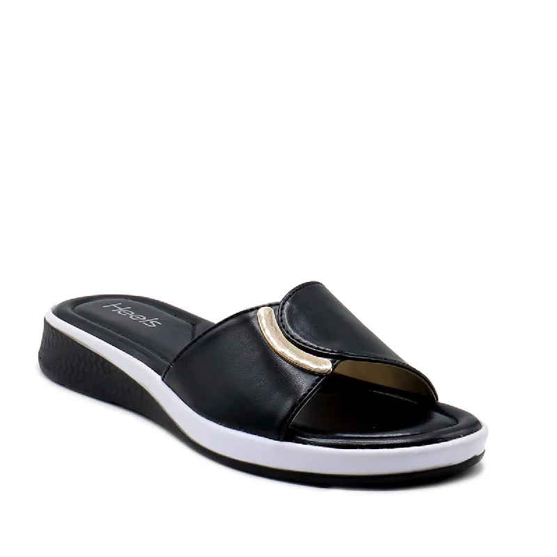 Versatile and stylish women's shoes for city walksBlack Casual Slipper L00760030