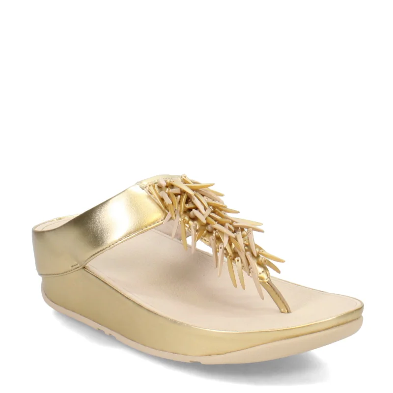 Versatile and adaptable women's shoes for every occasionWomen's FitFlop, Rumba Beaded Metallic Toe-Post Sandal